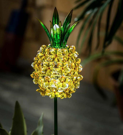 Plow & Hearth Decorative Garden Accents Yard & Garden Solar Pineapple Garden Stake