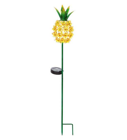 Plow & Hearth Decorative Garden Accents Yard & Garden Solar Pineapple Garden Stake