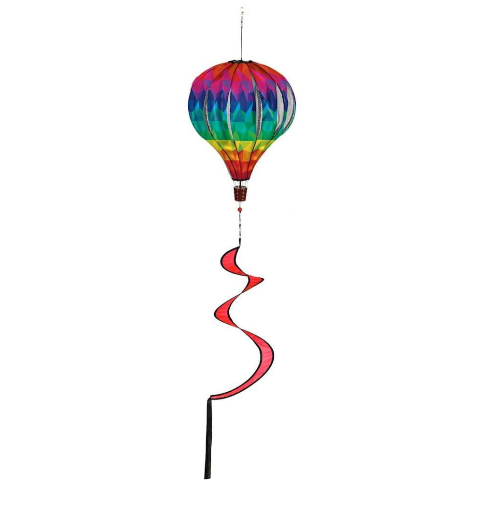 Plow & Hearth Decorative Garden Accents Yard & Garden Spectrum Hot Air Balloon Wind Spinner