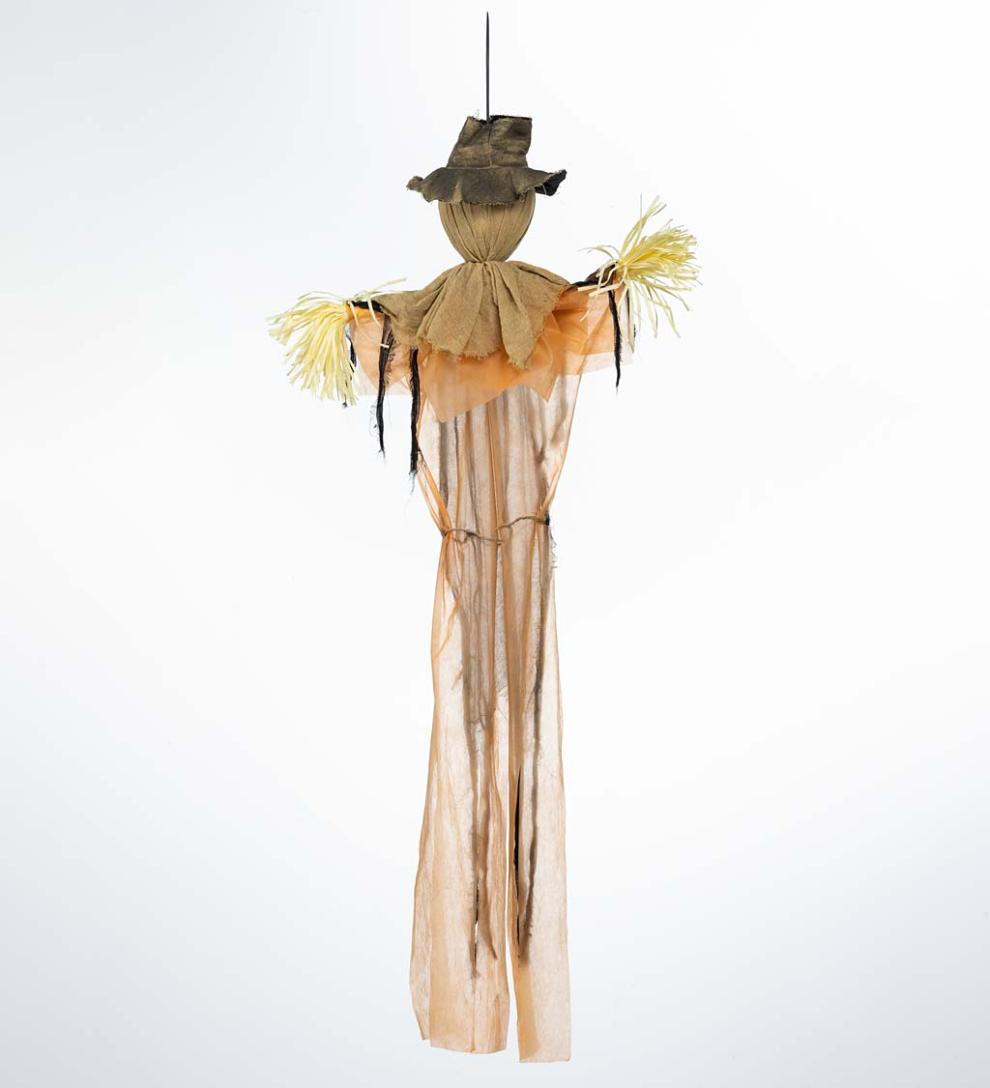 Plow & Hearth Decorative Garden Accents Yard & Garden Spooky Scarecrow With Color-Changing Lights