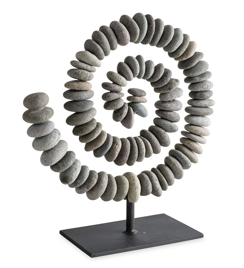 Plow & Hearth Decorative Garden Accents Yard & Garden Stone Spiral On Stand