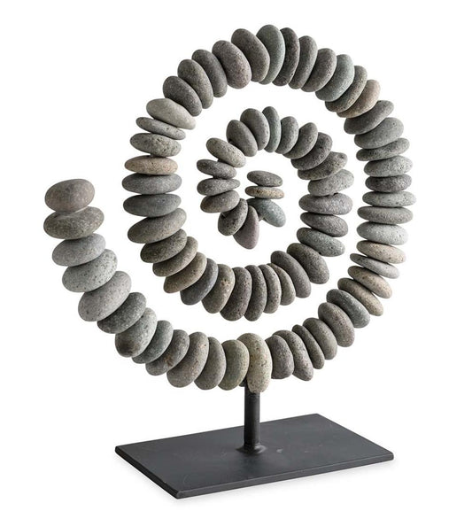 Plow & Hearth Decorative Garden Accents Yard & Garden Stone Spiral On Stand