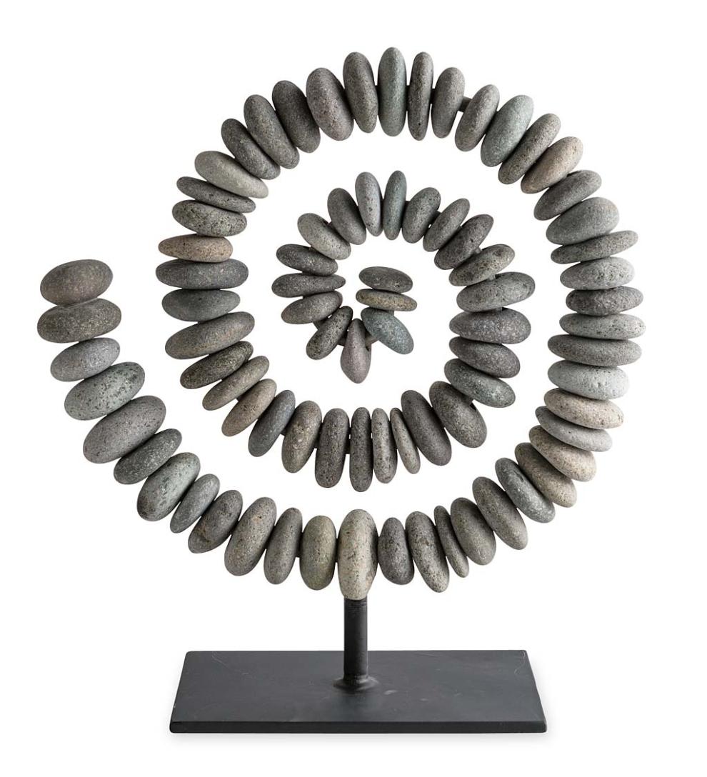 Plow & Hearth Decorative Garden Accents Yard & Garden Stone Spiral On Stand