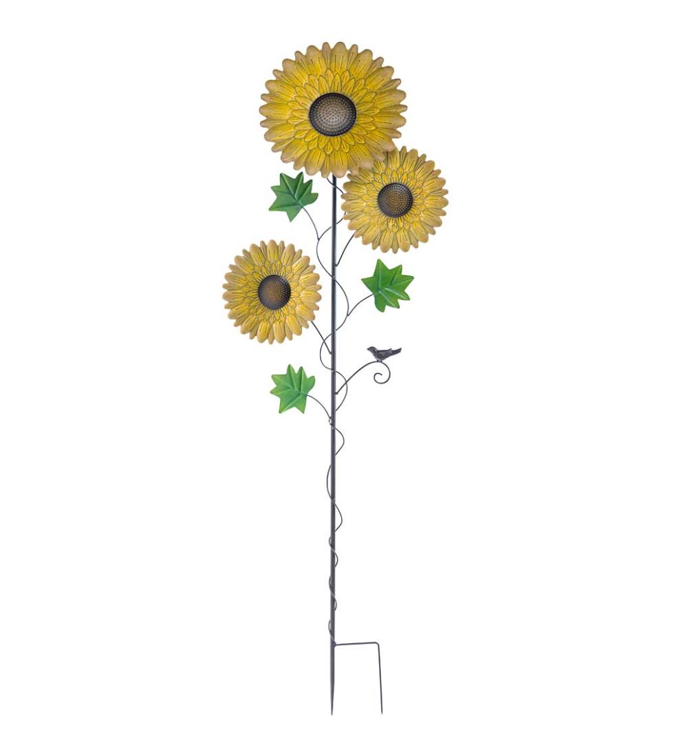 Plow & Hearth Decorative Garden Accents Yard & Garden Sunflower Garden Metal Stake