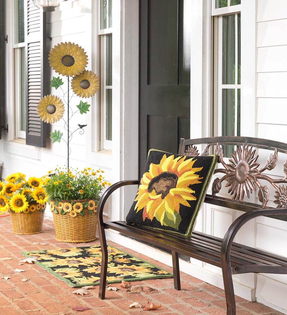 Plow & Hearth Decorative Garden Accents Yard & Garden Sunflower Garden Metal Stake