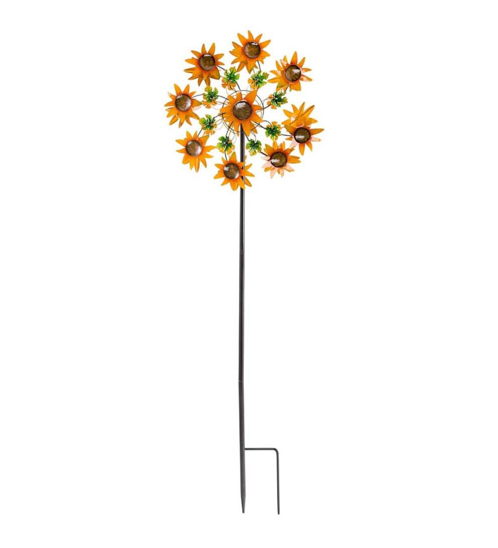 Plow & Hearth Decorative Garden Accents Yard & Garden Sunflower Garden Metal Wind Spinner