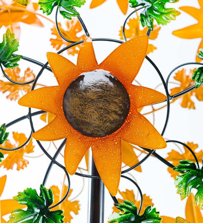 Plow & Hearth Decorative Garden Accents Yard & Garden Sunflower Garden Metal Wind Spinner