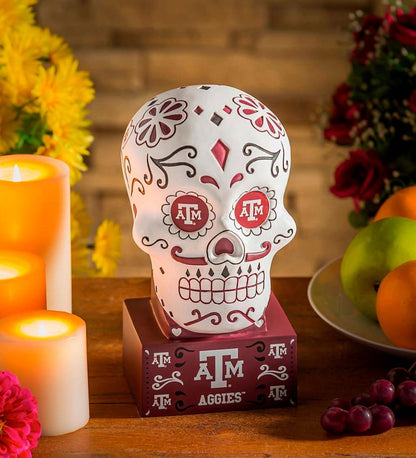 Plow & Hearth Decorative Garden Accents Yard & Garden Texas A&M Sugar Skull Statue