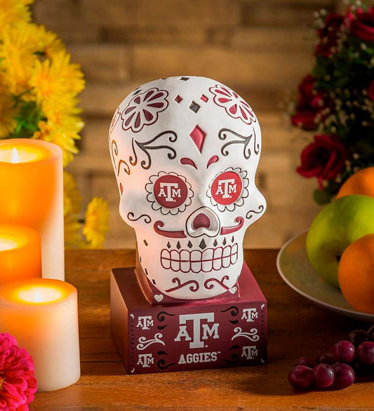 Plow & Hearth Decorative Garden Accents Yard & Garden Texas A&M Sugar Skull Statue