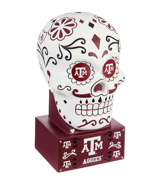 Plow & Hearth Decorative Garden Accents Yard & Garden Texas A&M Sugar Skull Statue