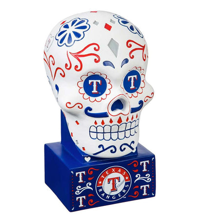 Plow & Hearth Decorative Garden Accents Yard & Garden Texas Rangers, Sugar Skull Statue