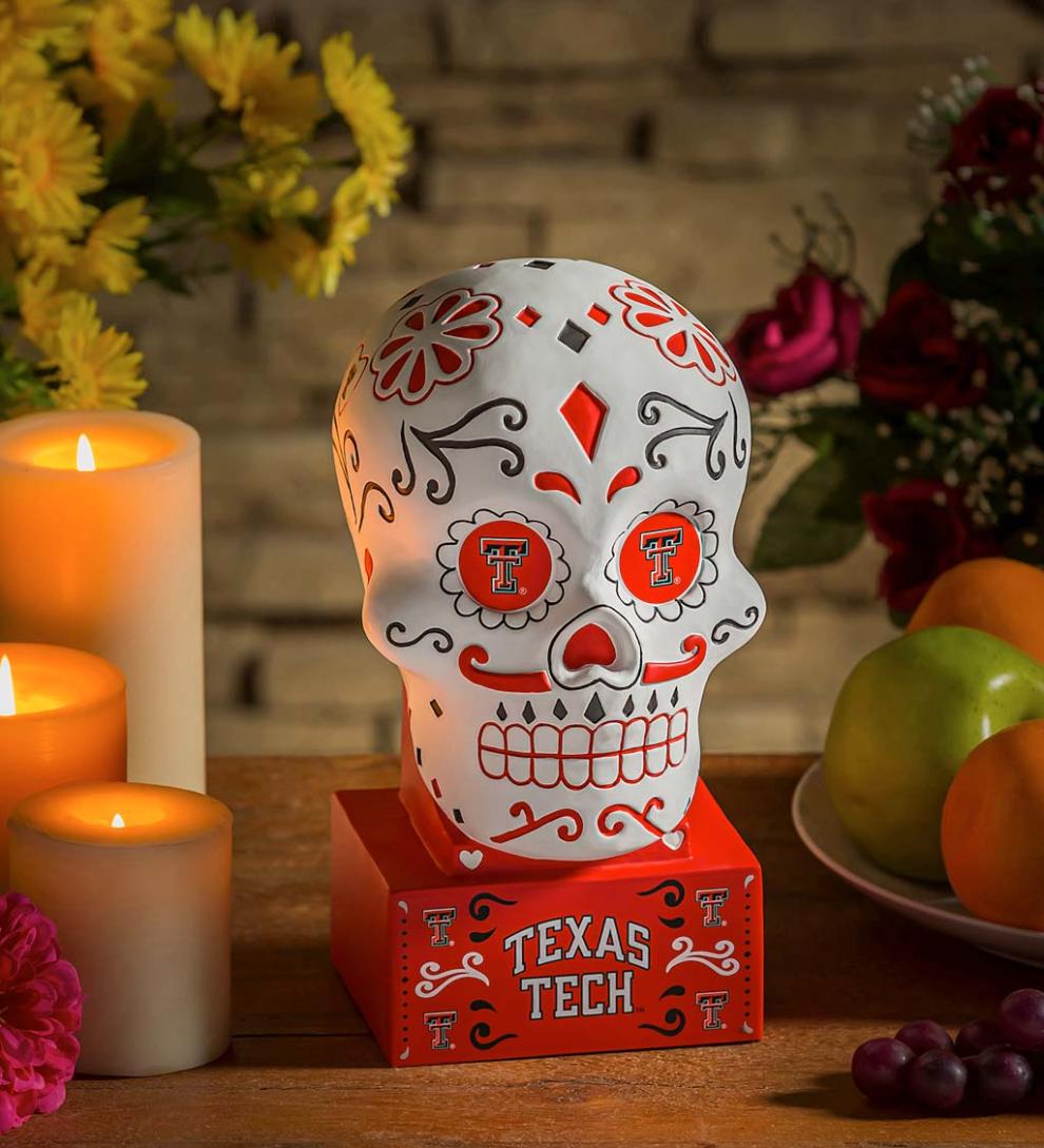 Plow & Hearth Decorative Garden Accents Yard & Garden Texas Tech Sugar Skull Statue