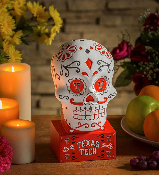 Plow & Hearth Decorative Garden Accents Yard & Garden Texas Tech Sugar Skull Statue