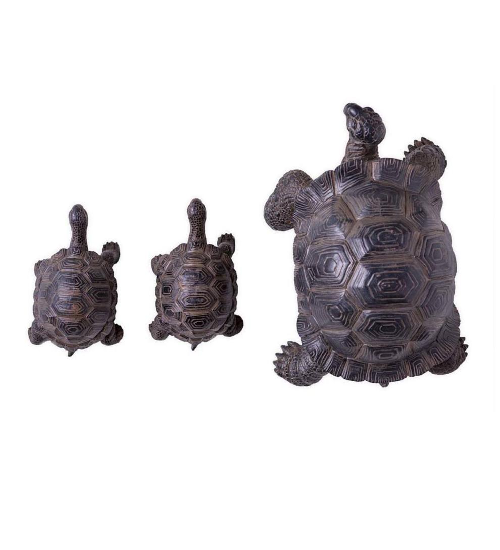 Plow & Hearth Decorative Garden Accents Yard & Garden Tortoise Family Resin Garden Accents