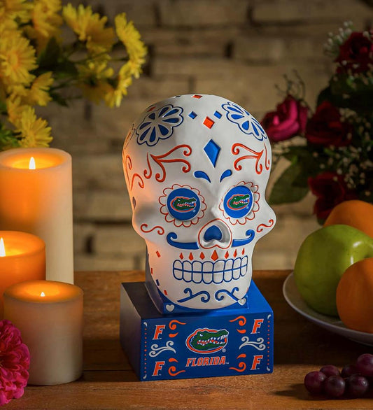 Plow & Hearth Decorative Garden Accents Yard & Garden University Of Florida Sugar Skull Statue