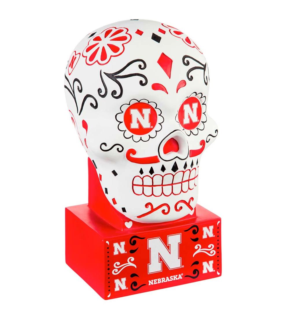 Plow & Hearth Decorative Garden Accents Yard & Garden University Of Nebraska Sugar Skull Statue