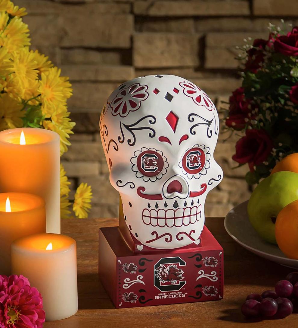 Plow & Hearth Decorative Garden Accents Yard & Garden University Of South Carolina Sugar Skull Statue