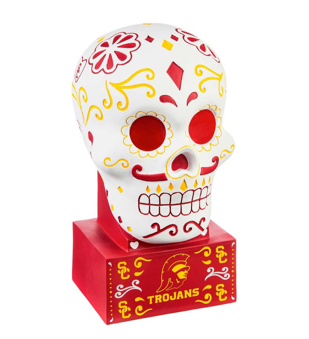 Plow & Hearth Decorative Garden Accents Yard & Garden University Of Southern California Sugar Skull Statue