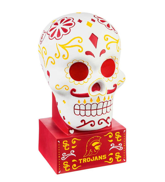Plow & Hearth Decorative Garden Accents Yard & Garden University Of Southern California Sugar Skull Statue