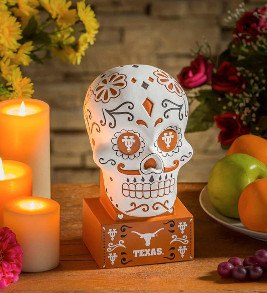 Plow & Hearth Decorative Garden Accents Yard & Garden University Of Texas, Sugar Skull Statue