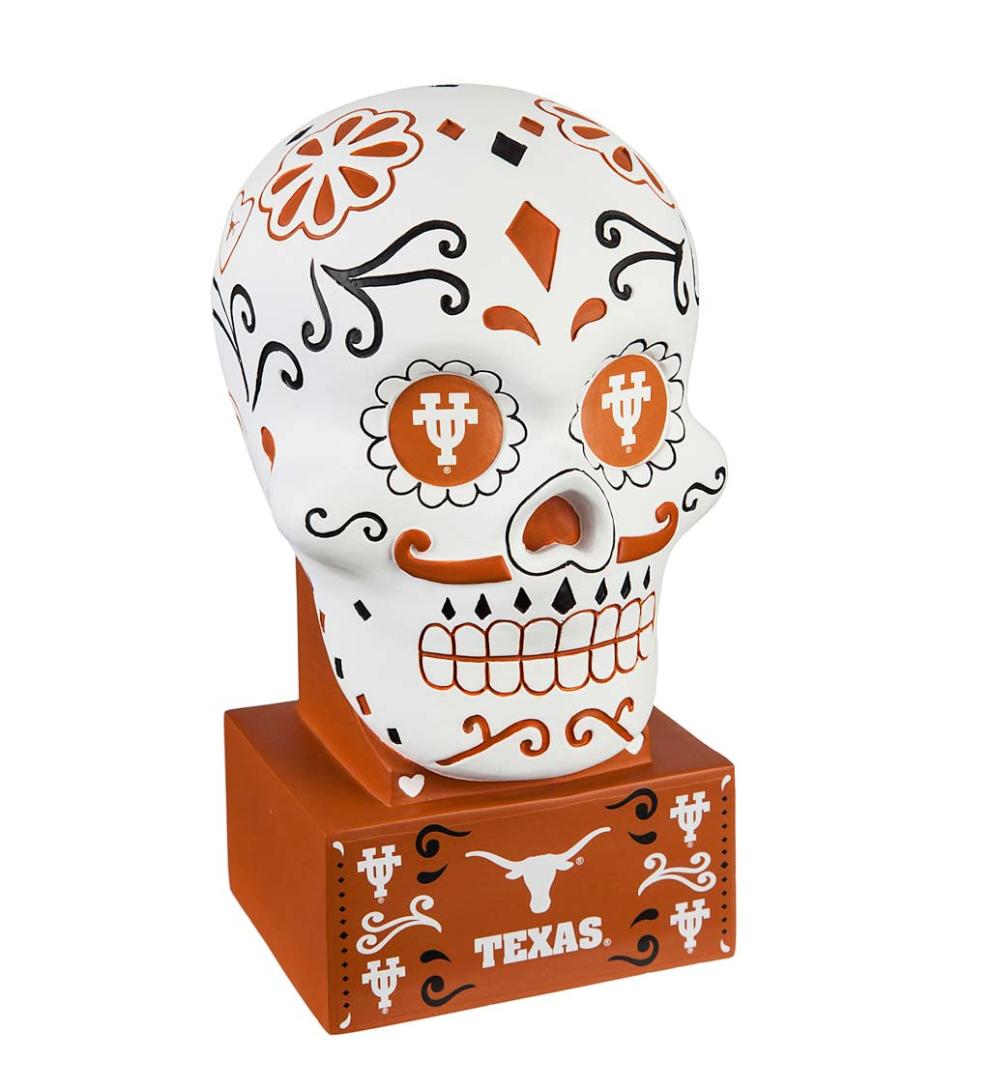 Plow & Hearth Decorative Garden Accents Yard & Garden University Of Texas, Sugar Skull Statue