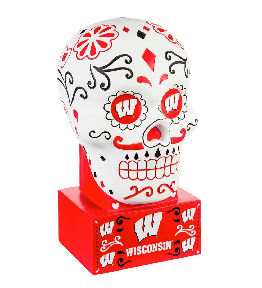 Plow & Hearth Decorative Garden Accents Yard & Garden University Of Wisconsin-Madison Sugar Skull Statue