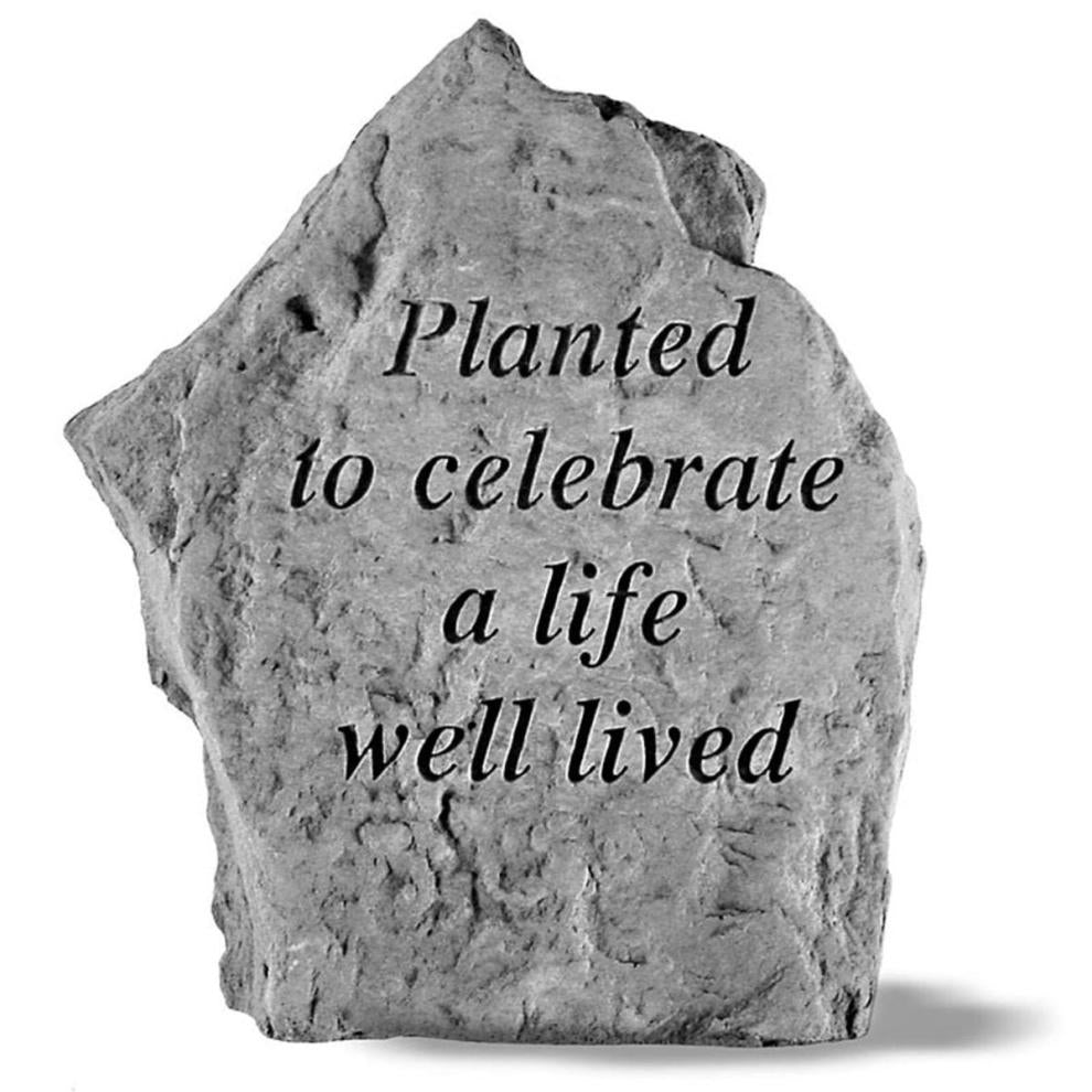 Plow & Hearth Decorative Garden Accents Yard & Garden Usa-Made Cast Stone Life Well Lived Memorial Plaque