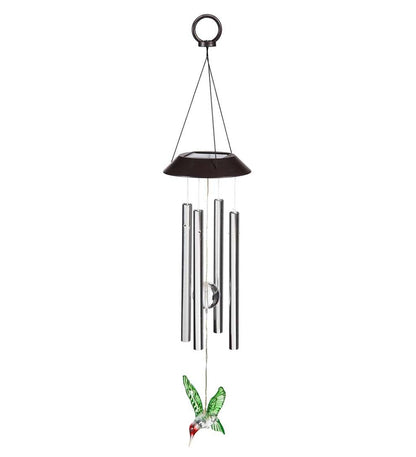 Plow & Hearth Decorative Garden Accents Yard & Garden Winged Wonders Solar Wind Chimes, Set Of 3