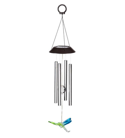 Plow & Hearth Decorative Garden Accents Yard & Garden Winged Wonders Solar Wind Chimes, Set Of 3