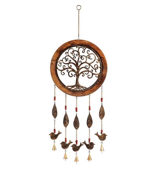 Plow & Hearth Decorative Garden Accents Yard & Garden Wood And Metal Tree Of Life Garden Bell