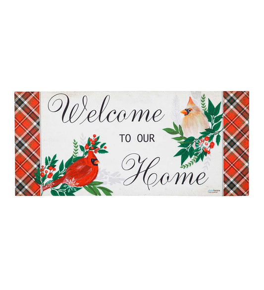 Plow & Hearth Doormats & Boot Trays Outdoor Living Cardinal Pair Holiday Welcome Sassafras Switch Mat