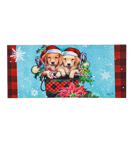 Plow & Hearth Doormats & Boot Trays Outdoor Living Christmas Puppy Bucket Sassafras Switch Mat