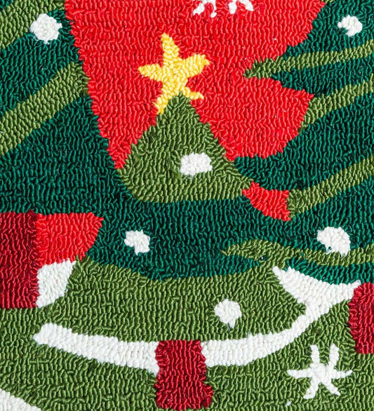 Plow & Hearth Doormats & Boot Trays Outdoor Living Christmas Trees Holiday Hooked Accent Rug