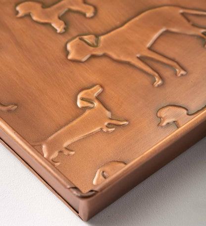 Plow & Hearth Doormats & Boot Trays Outdoor Living Embossed Metal Dog Breeds Boot Tray