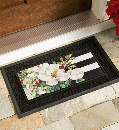 Plow & Hearth Doormats & Boot Trays Outdoor Living Holiday Magnolias Sassafras Switch Mat