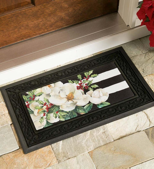 Plow & Hearth Doormats & Boot Trays Outdoor Living Holiday Magnolias Sassafras Switch Mat