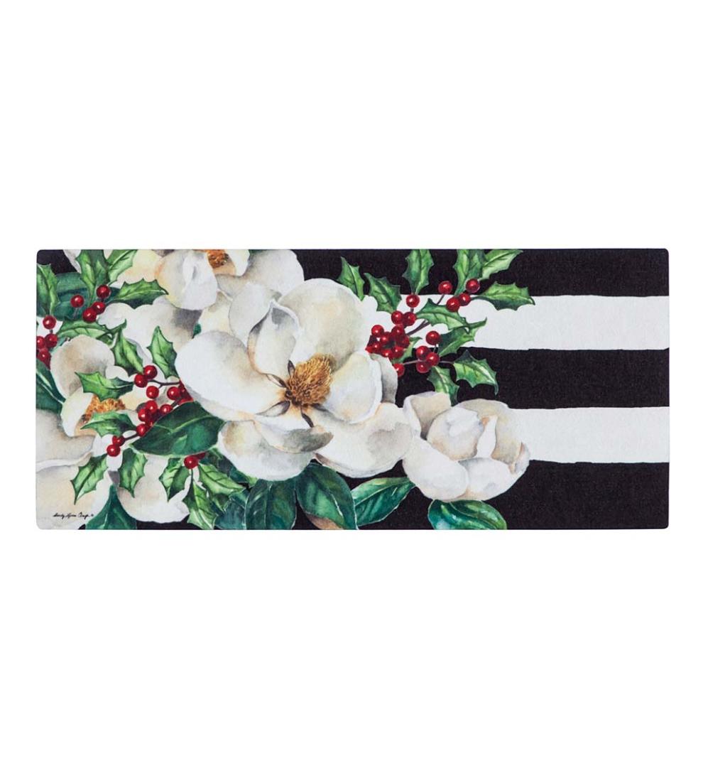 Plow & Hearth Doormats & Boot Trays Outdoor Living Holiday Magnolias Sassafras Switch Mat