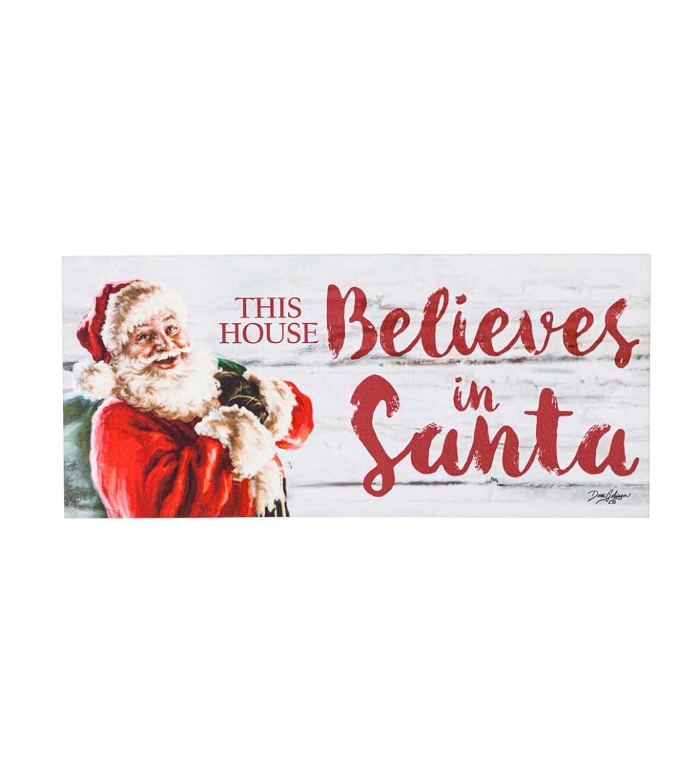 Plow & Hearth Doormats & Boot Trays Outdoor Living This House Believes In Santa Sassafras Switch Mat