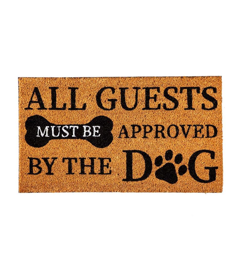 Plow & Hearth Doormats Indoor Living Approved By Dog Coir Mat