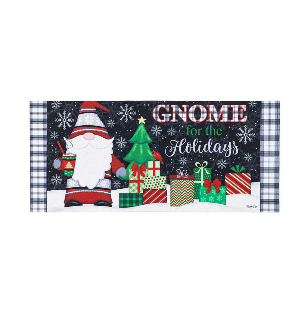 Plow & Hearth Doormats Indoor Living Gnome For The Holidays Sassafras Switch Mat