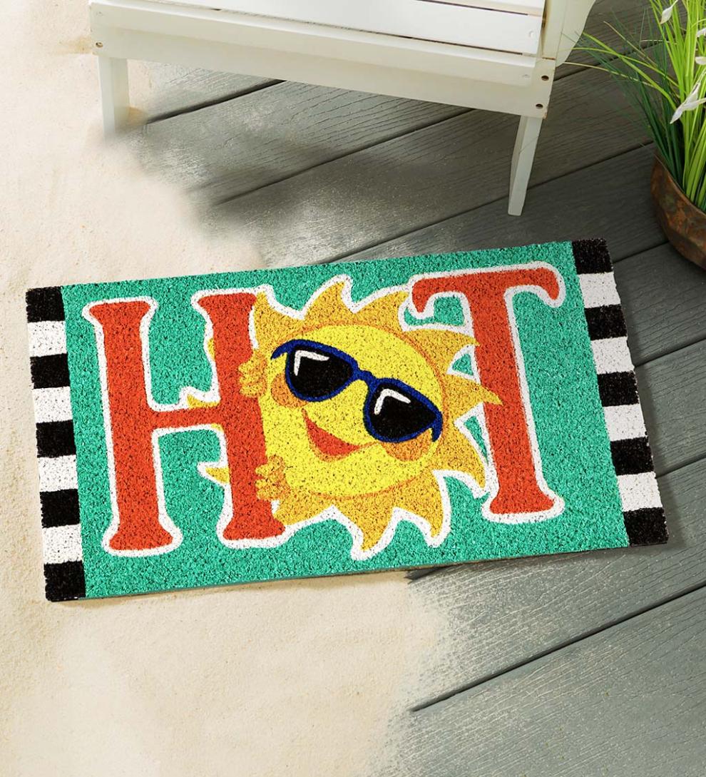 Plow & Hearth Doormats Indoor Living Hot Sun Coir Door Mat