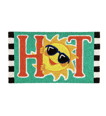 Plow & Hearth Doormats Indoor Living Hot Sun Coir Door Mat