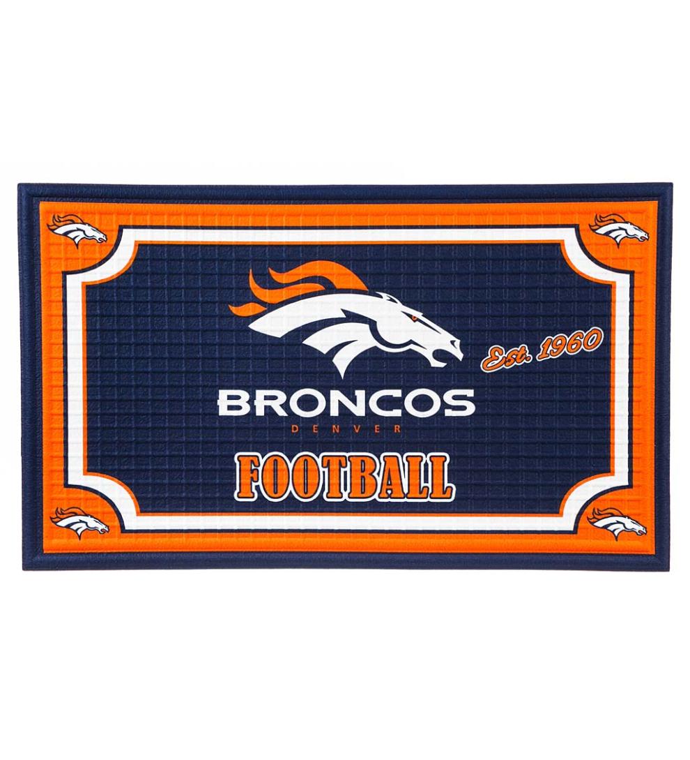 Plow & Hearth Doormats Indoor Living Indoor/Outdoor Nfl Team Pride Embossed Doormat - Denver Broncos