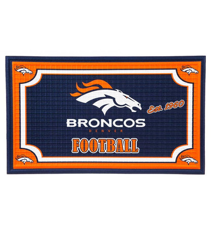 Plow & Hearth Doormats Indoor Living Indoor/Outdoor Nfl Team Pride Embossed Doormat - Denver Broncos