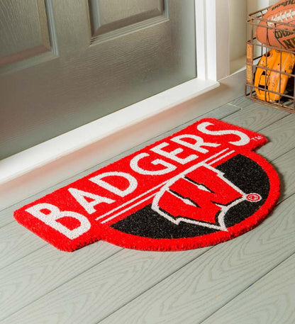 Plow & Hearth Doormats Indoor Living Ncaa Team Shaped Coir Door Mat - Auburn Tigers