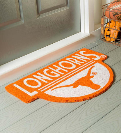 Plow & Hearth Doormats Indoor Living Ncaa Team Shaped Coir Door Mat - Auburn Tigers