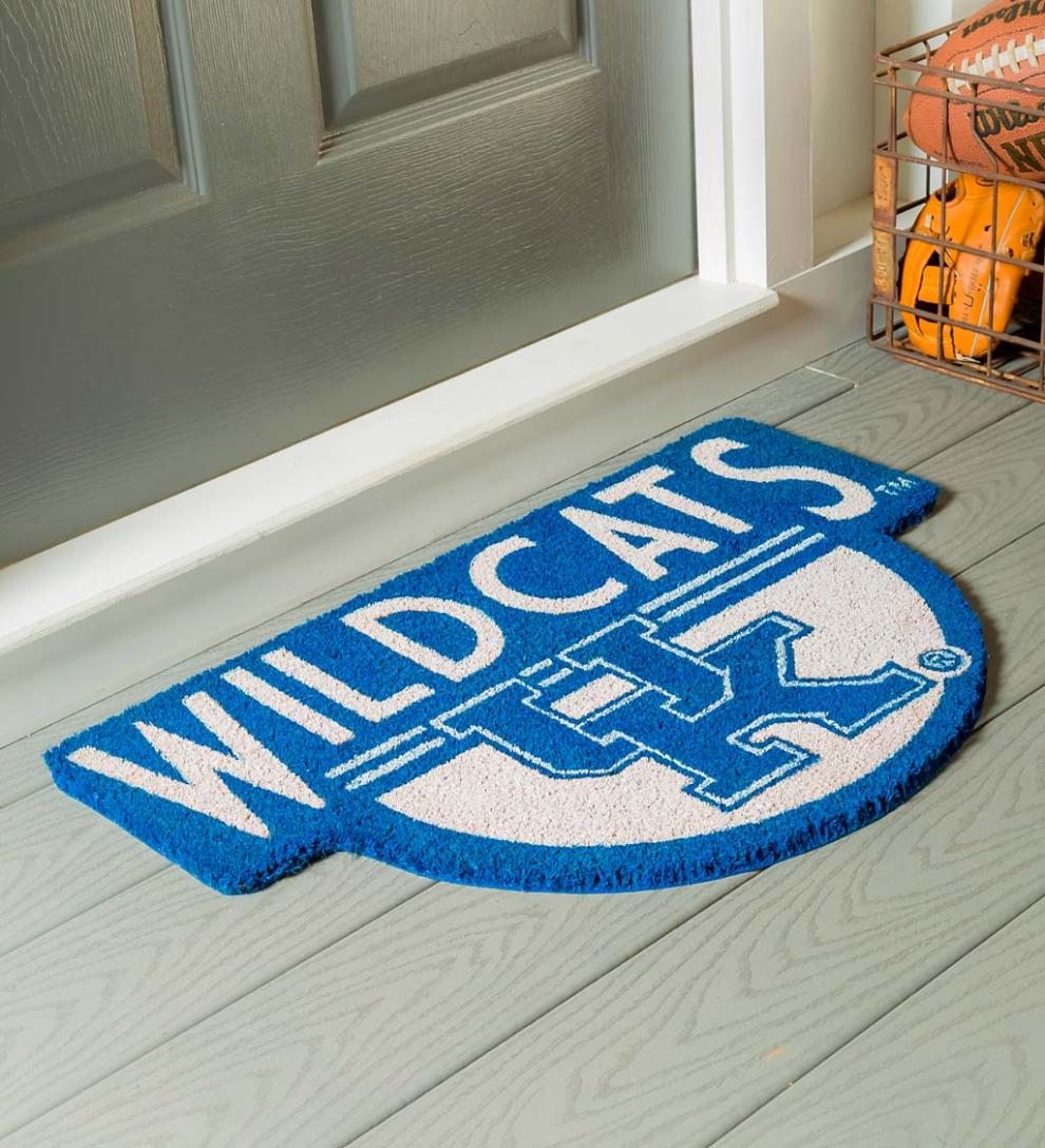 Plow & Hearth Doormats Indoor Living Ncaa Team Shaped Coir Door Mat - Auburn Tigers