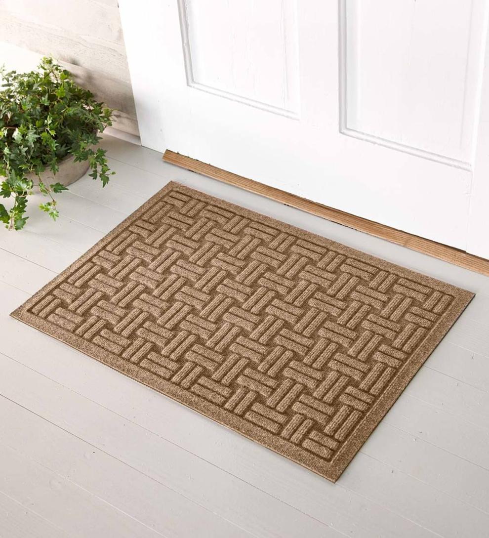 Plow & Hearth Doormats Indoor Living Waterhog Basket Weave Doormat