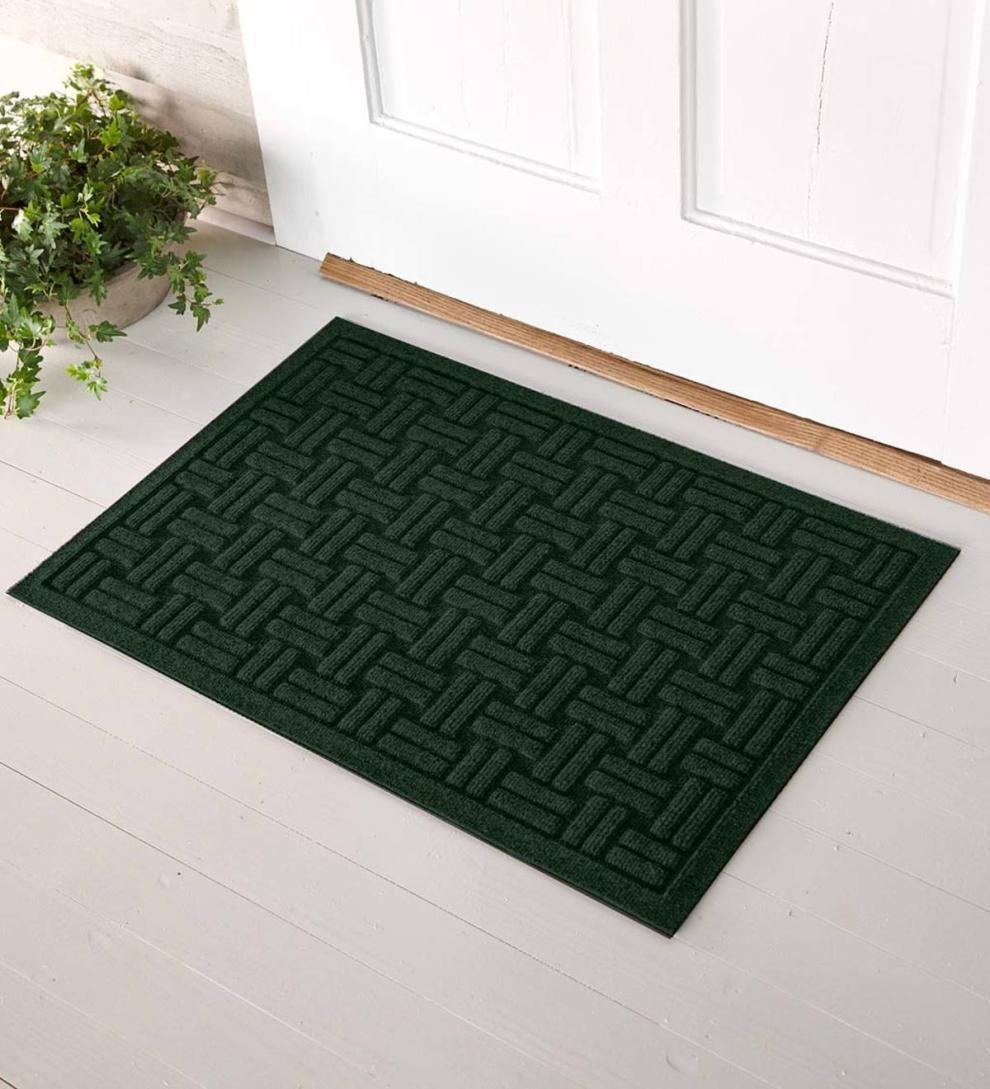 Plow & Hearth Doormats Indoor Living Waterhog Basket Weave Doormat