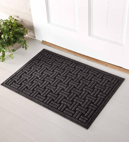 Plow & Hearth Doormats Indoor Living Waterhog Basket Weave Doormat